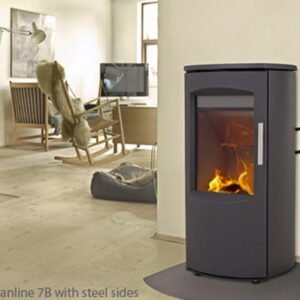 Heta Scan-Line 7B 4kW Multifuel Stove with Soapstone Top
