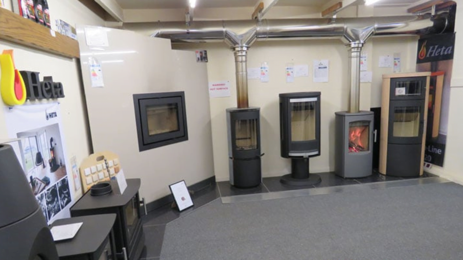 An image of country heat showroom - Wood Burning & Multifuel Stoves