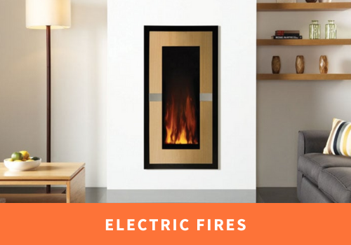 An image of an Electric fire with the wording 'Electric Fires'