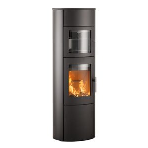 Heta Scan-Line 830B 6kW Wood Burning Stove with XL Baking Oven and one Thermastone