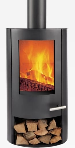 TermaTech TT20R Wood Stove Streamline with rounded sides and log store base - Image 3