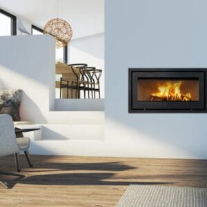 Lotus H470 Wide inset wood stove excludes frame